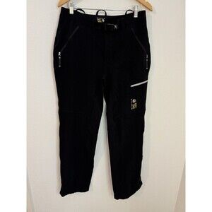 Mountain Hardwear Snow Pants Men M Black Nylon Stretch Snowboarding Ski EUC